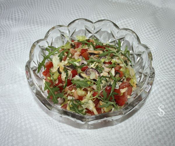 Зелёный салат с морепродуктами, рецепт и фото - Светлана Фонфрович